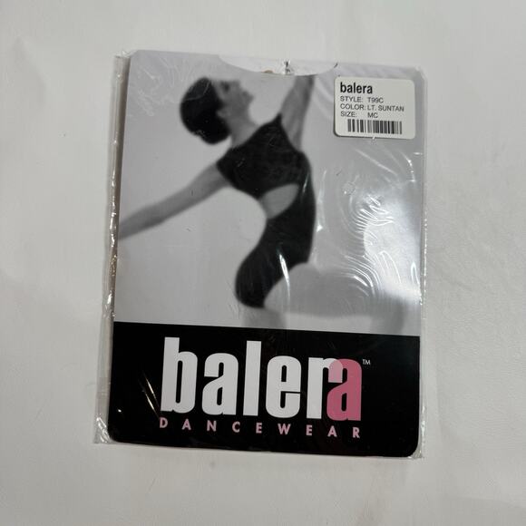 Balera Dance Tights Suntan Child Medium Footed Style T99 MC Girls - Picture 1 of 3